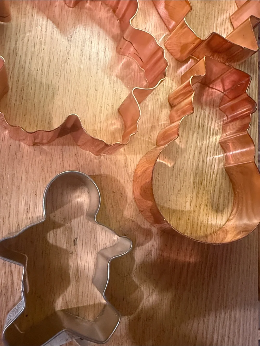 Source Unknown Copper-Tone Festive Cookie Cutter Set